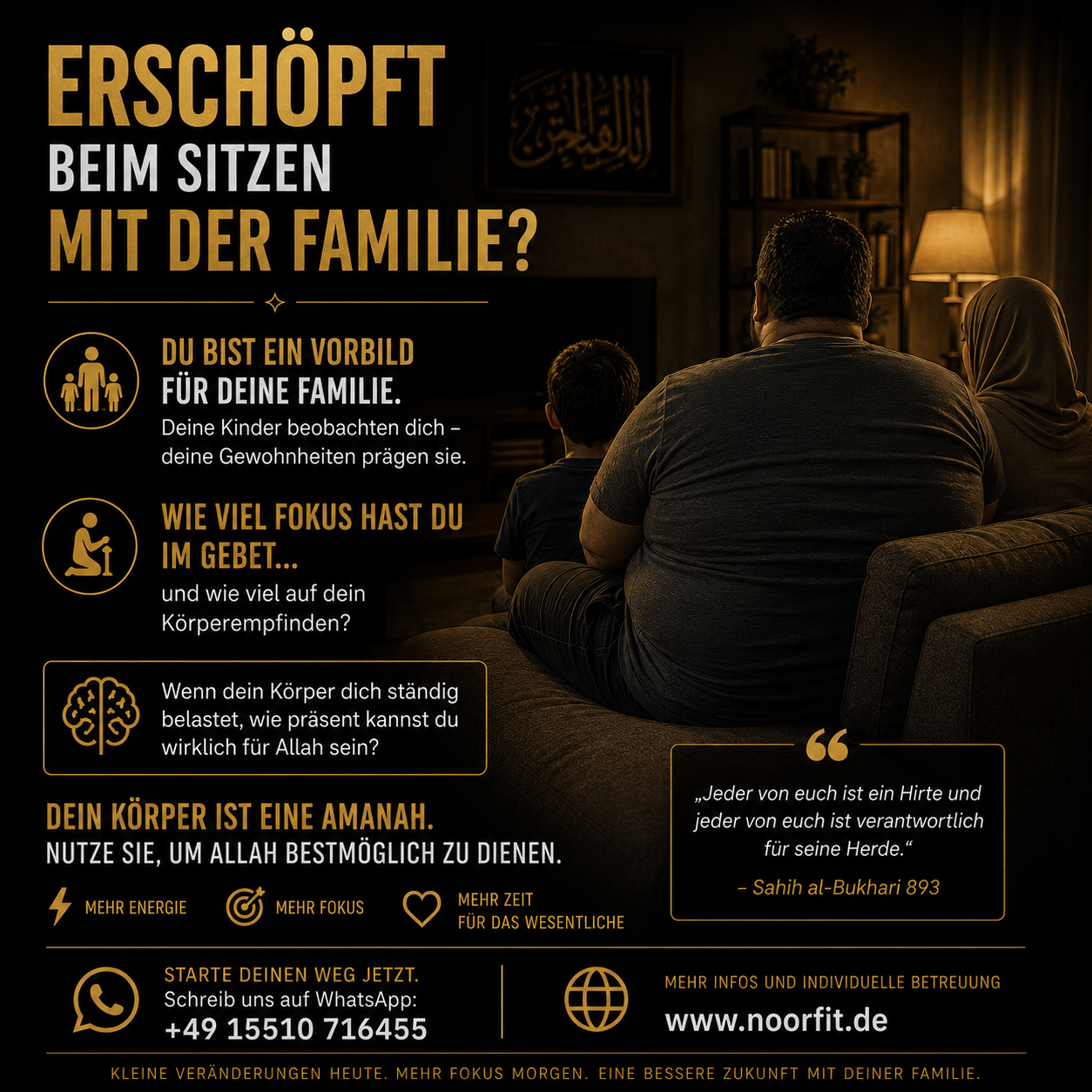 Noor Fit Instagram-Beitrag über Gesundheit, Familie und Verantwortung